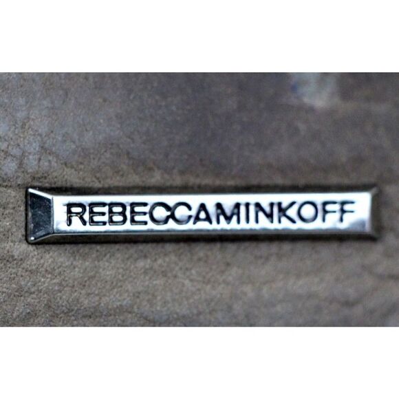 REBECCA MINKOFF TAUPE BROWN GENUINE LEATHER CHAIN CROSSBODY SHOULDER BAG PURSE - Picture 6 of 16